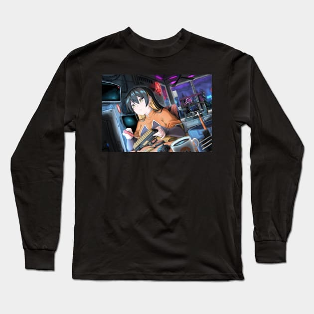 Monerochan Building FGC-9 Long Sleeve T-Shirt by Monero Art Fund